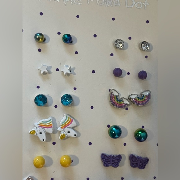 Girls/Kids 12 Set earring set - Picture 5 of 5